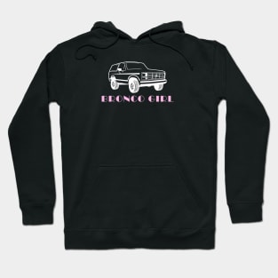 Bronco Girl 1980-1986 White/Pink Print Hoodie